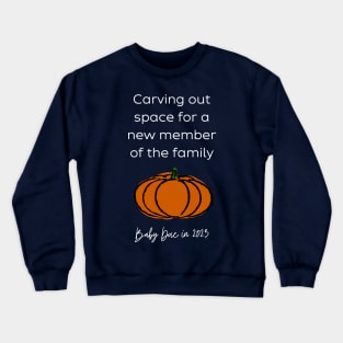 Pumpkin baby announcement (white year) Crewneck Sweatshirt